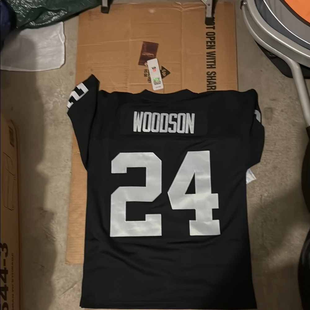 Mitchell & Ness Black and White Raiders Jersey
